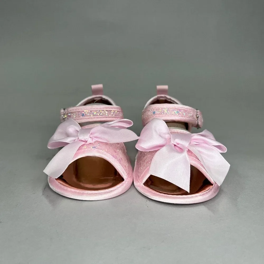 Badgley Mischka‎ Girl's Kensie Pink Glitter Elegant Sandals